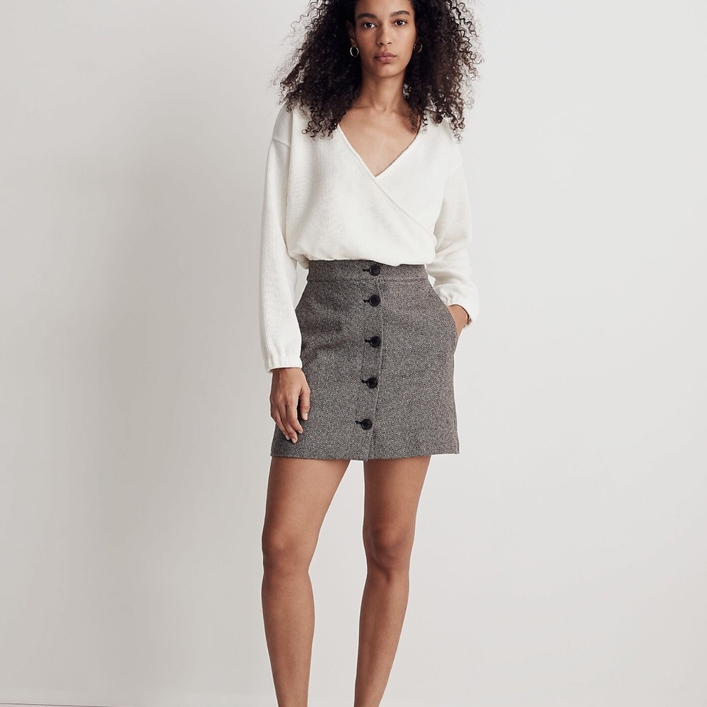 NWT Madewell Ottoman Knit Wrap Top